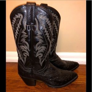 Genuine Ostrich Cowboy Boots